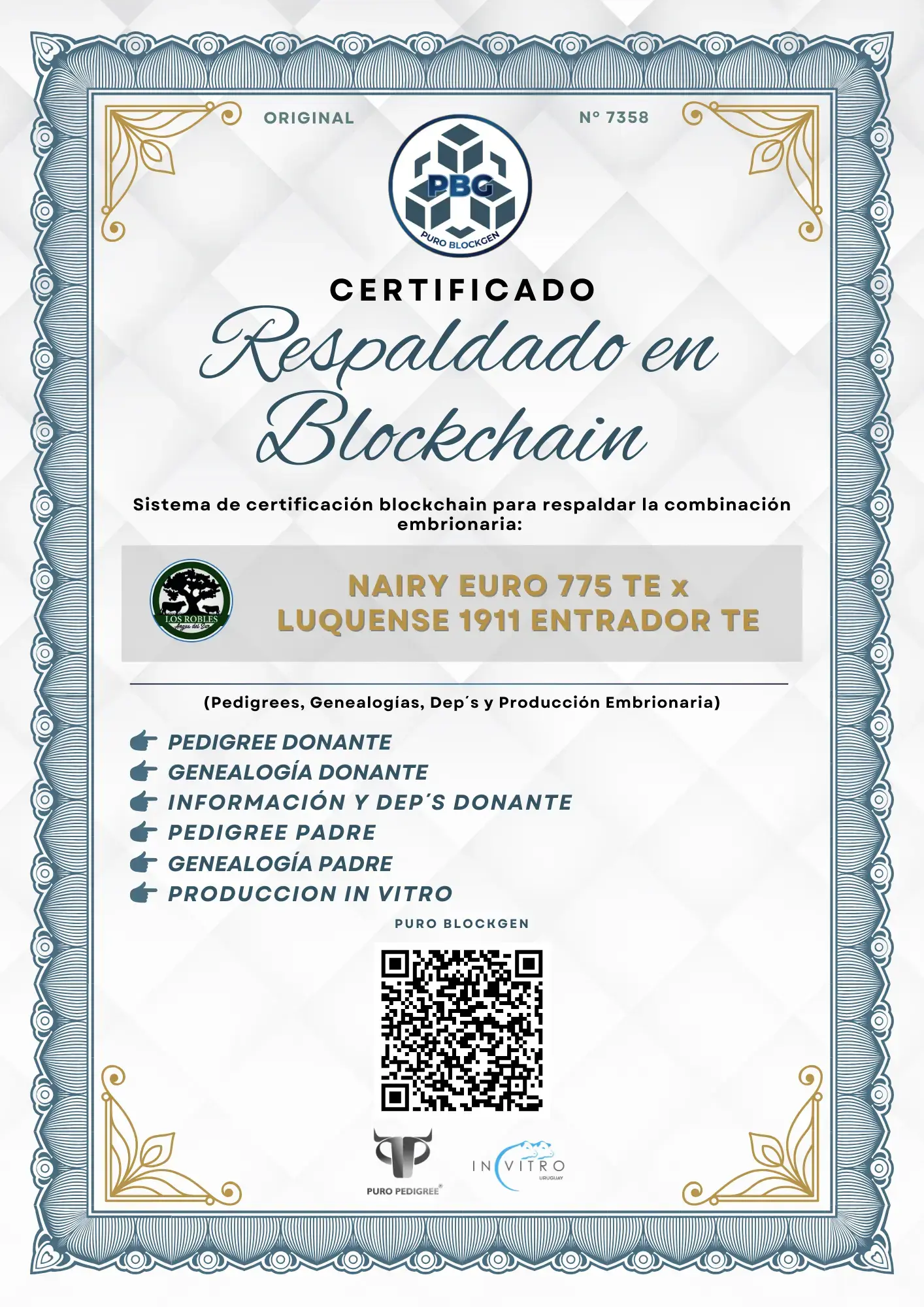 Certificado PBG No 7967